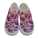 Abstract Background Circle Bubbles Women s Canvas Slip Ons View1