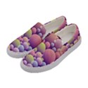 Abstract Background Circle Bubbles Women s Canvas Slip Ons View2