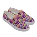 Abstract Background Circle Bubbles Women s Canvas Slip Ons View3