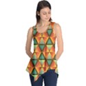 Background Triangle Abstract Golden Sleeveless Tunic View1