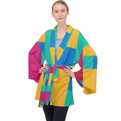 Unique Background Abstract Velvet Kimono Robe by Wegoenart