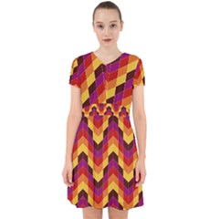 Geometric Pattern Triangle Adorable In Chiffon Dress by Wegoenart