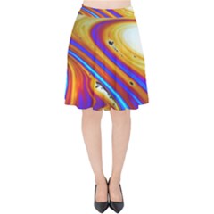 Abstract Architecture Background Velvet High Waist Skirt by Wegoenart