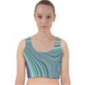 Art Fractal Gradient Colorful Infinity Pattern Velvet Racer Back Crop Top View1