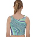 Art Fractal Gradient Colorful Infinity Pattern Velvet Racer Back Crop Top View2