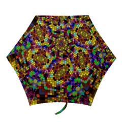 Color Mosaic Background Wall Mini Folding Umbrellas by Wegoenart