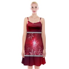 Christmas Candles Spaghetti Strap Velvet Dress by Wegoenart