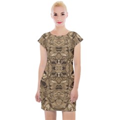 Abstract #8   Ii   Antiqued 6000 Cap Sleeve Bodycon Dress by KesaliSkyeArt