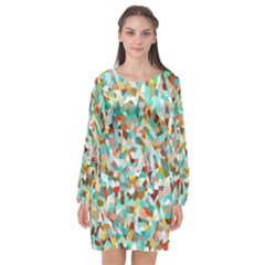 Affectionate Long Sleeve Chiffon Shift Dress  by artifiart