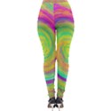 Groovy Abstract Purple And Yellow Liquid Swirl Lightweight Velour Leggings View2