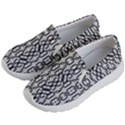 Black And White Intricate Modern Geometric Pattern Kids  Lightweight Slip Ons View2