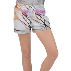 Art Painting Abstract Canvas Women s Velour Lounge Shorts by Pakrebo