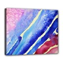 Painting Abstract Blue Pink Spots Deluxe Canvas 24  x 20  (Stretched) View1