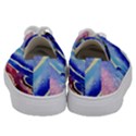 Painting Abstract Blue Pink Spots Kids  Low Top Canvas Sneakers View4