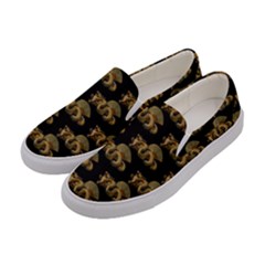 Dragon Motif Print Pattern Women s Canvas Slip Ons by dflcprintsclothing