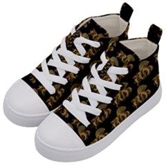 Dragon Motif Print Pattern Kids  Mid-top Canvas Sneakers by dflcprintsclothing