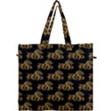 Dragon Motif Print Pattern Canvas Travel Bag View1