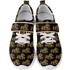 Dragon Motif Print Pattern Men s Velcro Strap Shoes by dflcprintsclothing