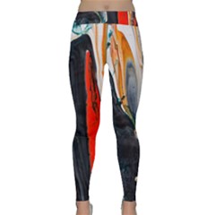 Art Modern Painting Background Classic Yoga Leggings by Pakrebo