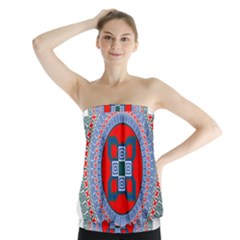 Design Circular Aztec Symbol Strapless Top by Pakrebo