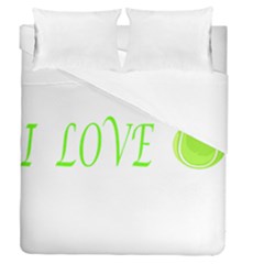 I Lovetennis Duvet Cover Double Side (queen Size) by Greencreations