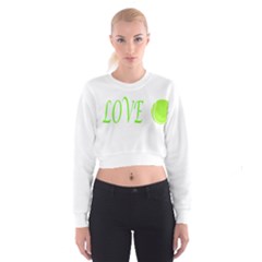 I Lovetennis Cropped Sweatshirt by Greencreations