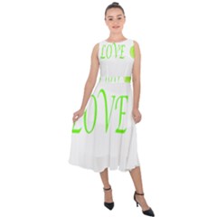 I Lovetennis Midi Tie-back Chiffon Dress by Greencreations