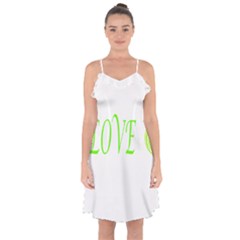 I Lovetennis Ruffle Detail Chiffon Dress by Greencreations