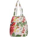 Christmas Bird Floral Berry Center Zip Backpack View1