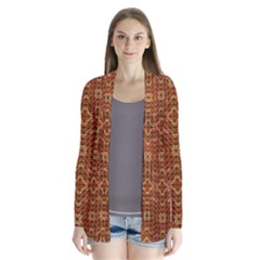 Mosaic Triangle Symmetry Drape Collar Cardigan by Pakrebo