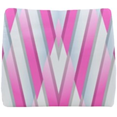 Geometric 3d Design Pattern Pink Seat Cushion by Pakrebo