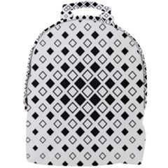 Square Diagonal Pattern Monochrome Mini Full Print Backpack by Pakrebo