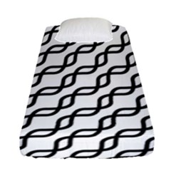 Diagonal Stripe Pattern Fitted Sheet (single Size) by Pakrebo