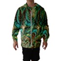 Fractal Artwork Pattern Digital Hooded Windbreaker (Kids) View1