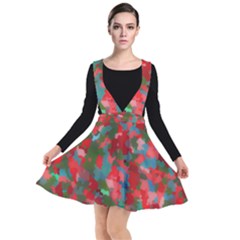 Redness Plunge Pinafore Dress by artifiart