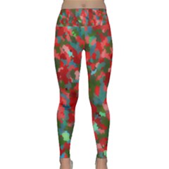 Redness Lightweight Velour Classic Yoga Leggings by artifiart