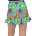 Fractal Art Psychedelic Fantasy Fishtail Mini Chiffon Skirt View2