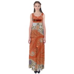 Fractal Art Artwork Pattern Fractal Empire Waist Maxi Dress by Pakrebo