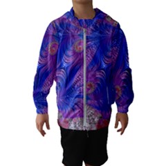 Fractal Artwork Art Design Hooded Windbreaker (kids) by Pakrebo