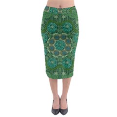 Stars Shining Over The Brightest Star In Lucky Starshine Midi Pencil Skirt by pepitasart