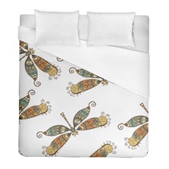 Pattern Dragonfly Background Duvet Cover (full/ Double Size) by Pakrebo