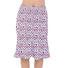 Graphic Seamless Pattern Pig Mermaid Skirt by Pakrebo
