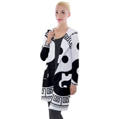 Yin Yang Eastern Asian Philosophy Hooded Pocket Cardigan by Pakrebo