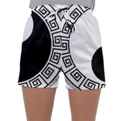 Yin Yang Eastern Asian Philosophy Sleepwear Shorts by Pakrebo