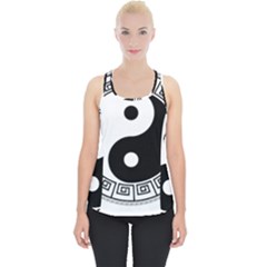 Yin Yang Eastern Asian Philosophy Piece Up Tank Top by Pakrebo