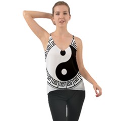 Yin Yang Eastern Asian Philosophy Chiffon Cami by Pakrebo