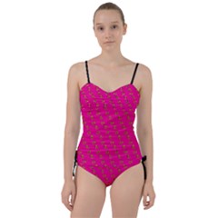 No Step On Snek Pattern Pink Background Meme Sweetheart Tankini Set by snek