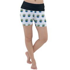 Apu Apustaja With Banana Phone Wall Eyed Pepe The Frog Pattern Kekistan Lightweight Velour Yoga Shorts by snek