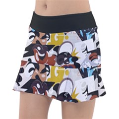 Graffiti Urban Colorful Graffiti City Wall Hip Hop Music Singers Tennis Skirt by genx