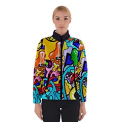 Graffiti Abstract With Colorful Tubes And Biology Artery Theme Winter Jacket by genx